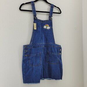 Lily Parker Dress Womens M Blue Denim Bib Overall